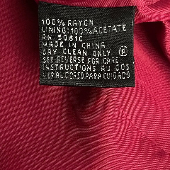 Kasper Burgandy 2 pc Tropical Design Blouse, Maxi Skirt Evening Dress Set Sz4 - Picture 11 of 14